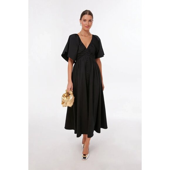 Tuckernuck Dresses & Skirts - Pomander Place by Tuckernuck Black Vivianna Maxi Dress S Small V-Neck Buttons